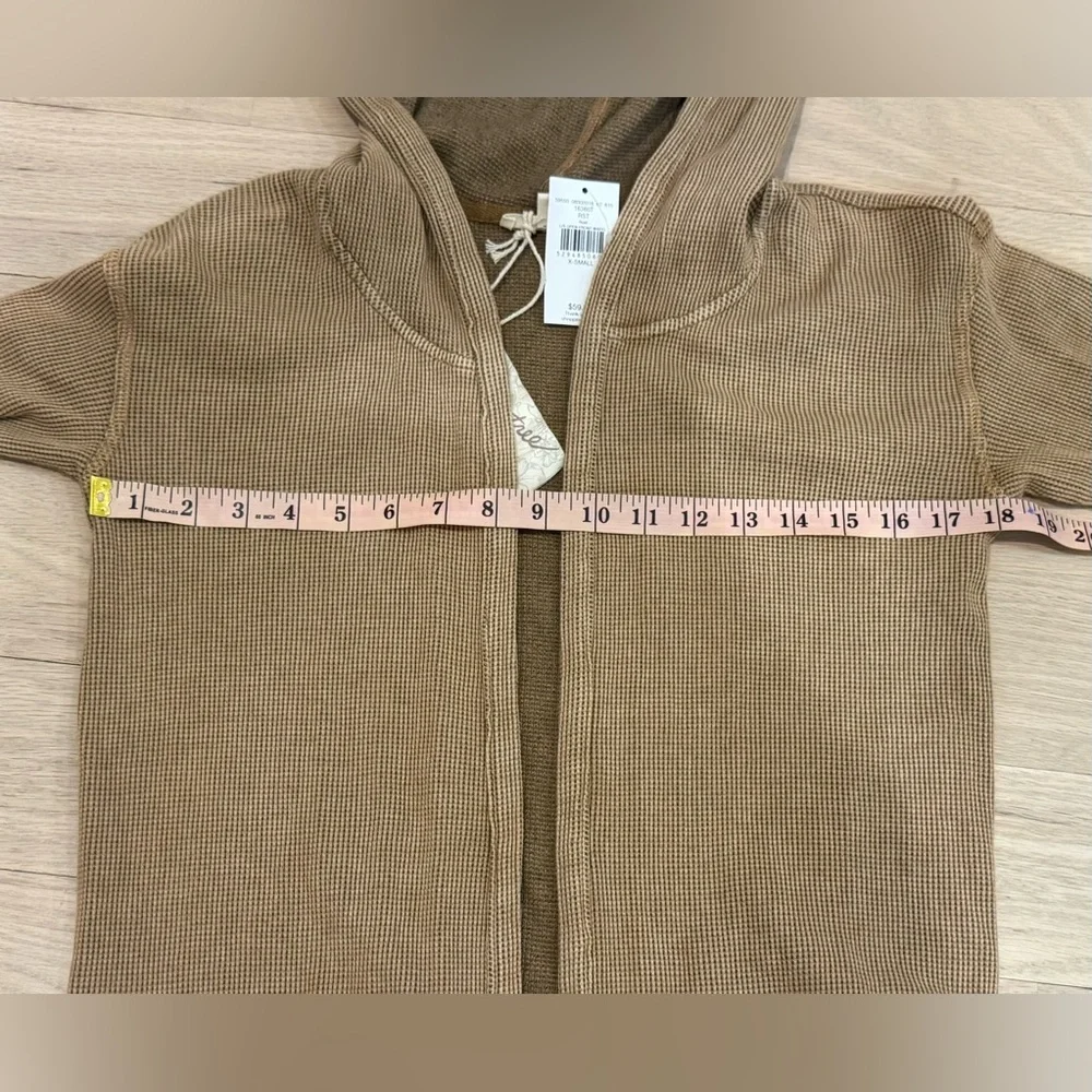 NEW Buckle BKE XS Brown Hoodie Duster Cardigan Sweater Mystree NWT Hooded Top - Picture 6 of 9